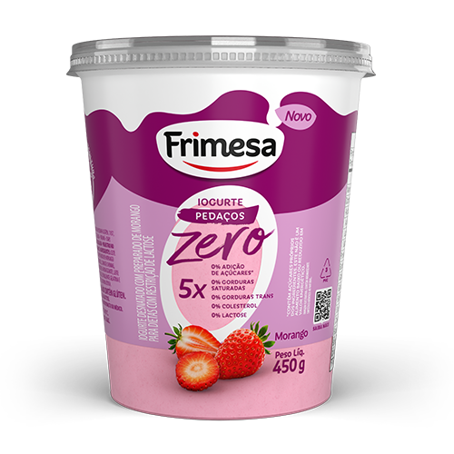 Iogurte Pedaços Morango Zero 450g