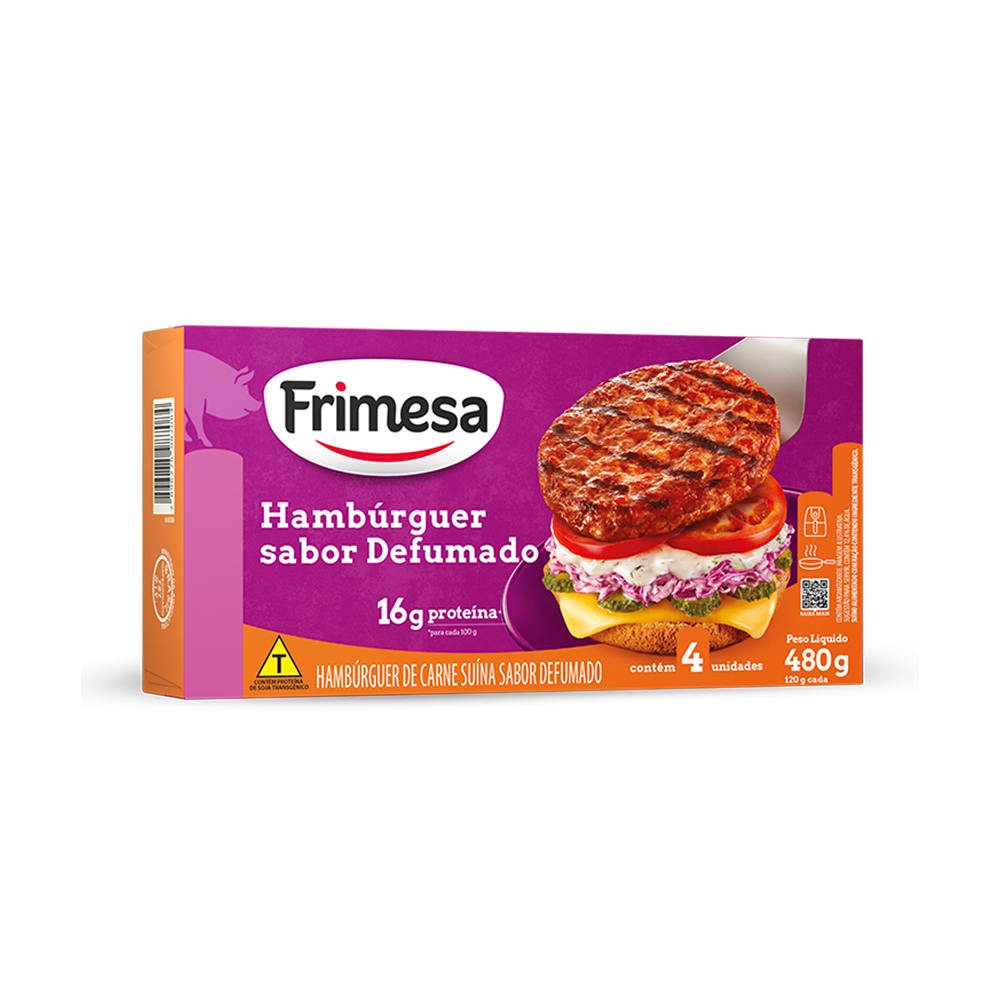 Hambúrguer de Carne Suína sabor Defumado 480g