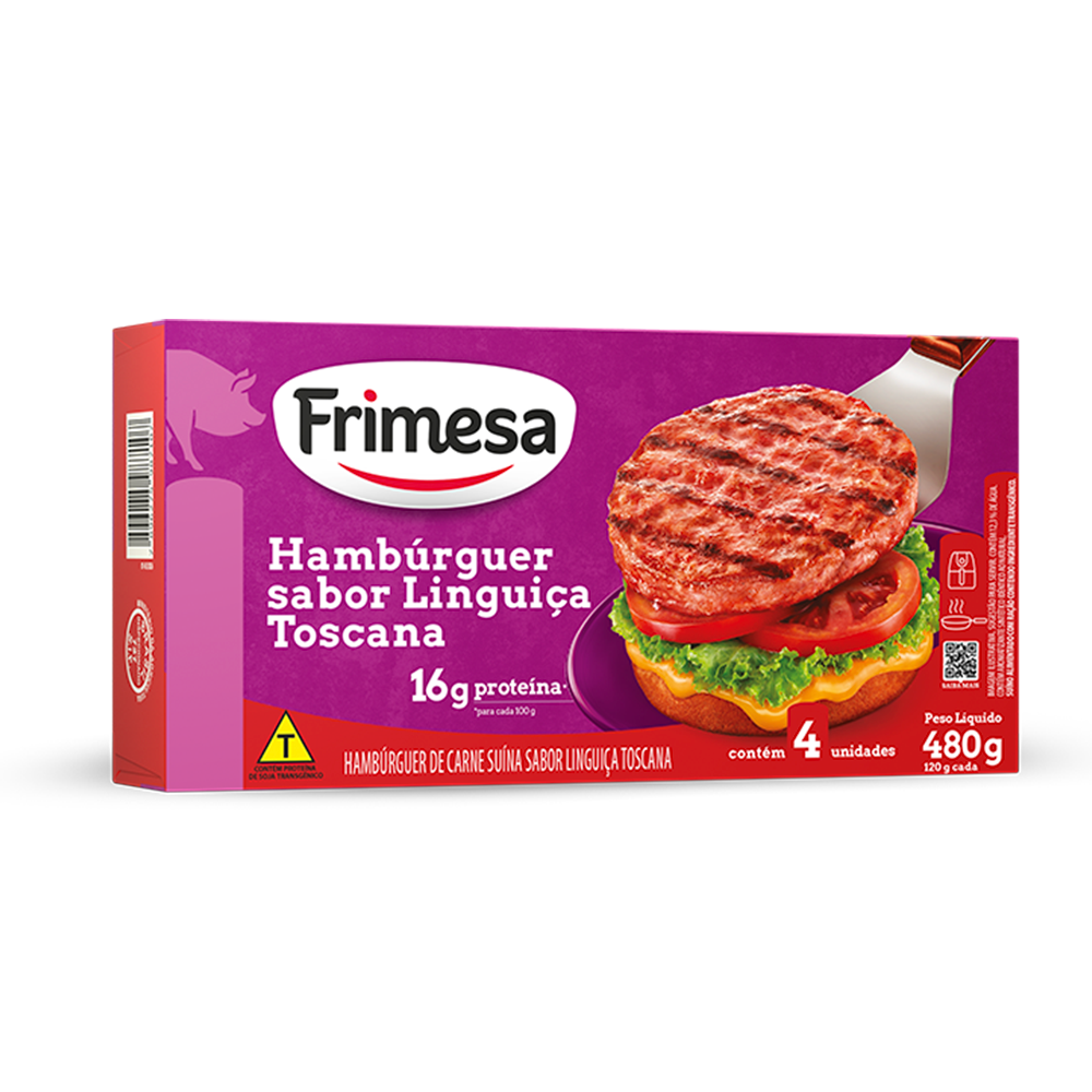 Hambúrguer sabor Linguiça Toscana 480g