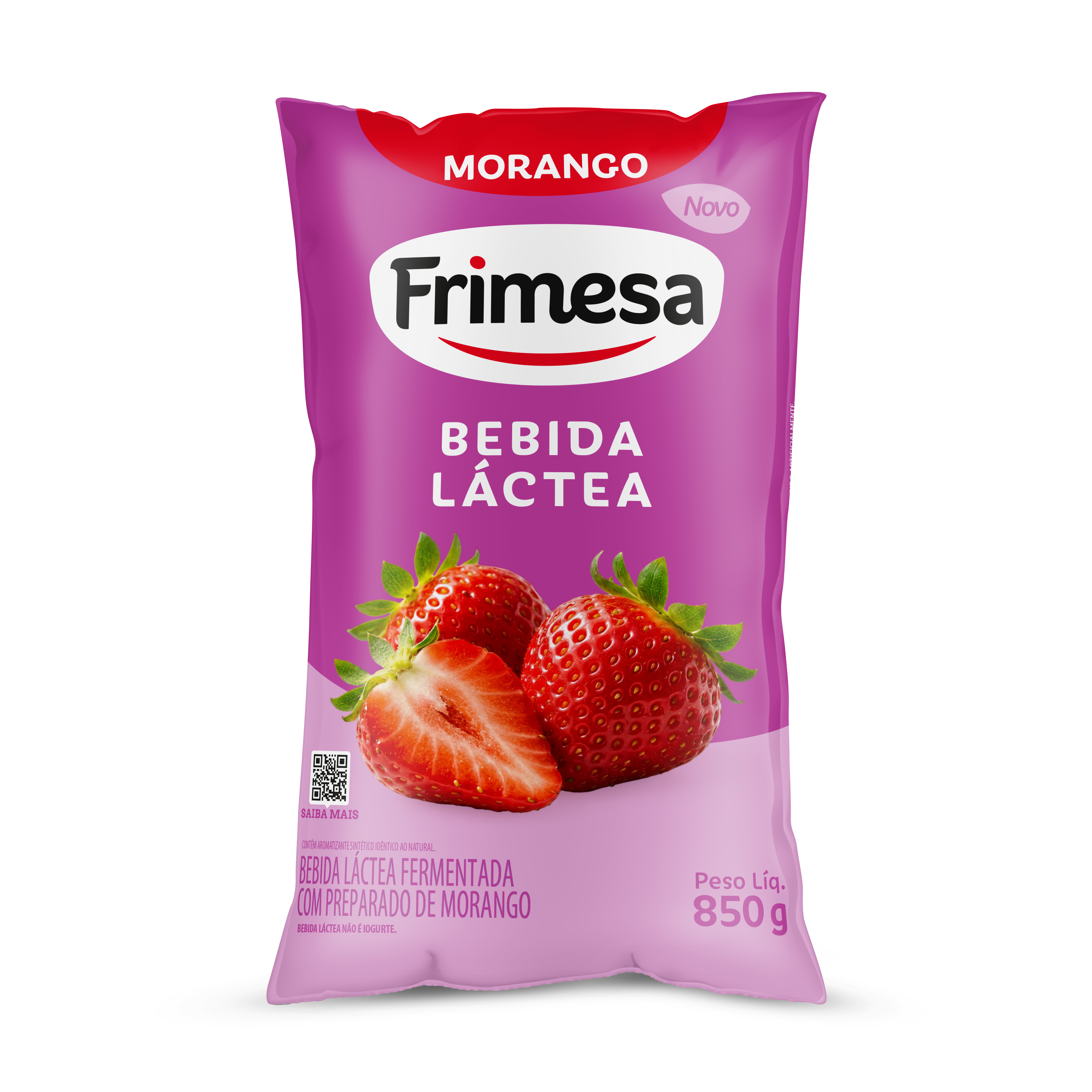 Bebida Láctea Pacote Morango 850g
